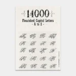 فایل دفتر 14000 حرف بزرگ تزئینی پیوسته نویسی