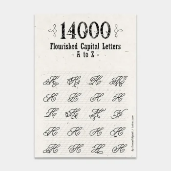فایل دفتر 14000 حرف بزرگ تزئینی پیوسته نویسی