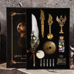 ست کالیگرافی قلم پر مدل استیم‌‌پانک