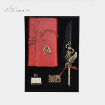 ست کالیگرافی قلم پر طرح مدرن رنگ مشکی