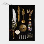 ست کالیگرافی قلم پر مدل استیم‌‌پانک